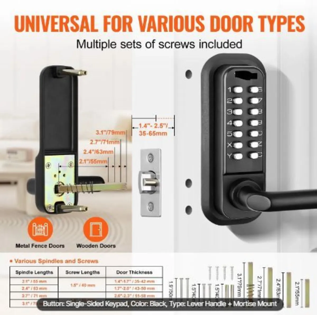 Mechanical Keyless Entry Door Lock - Image 4