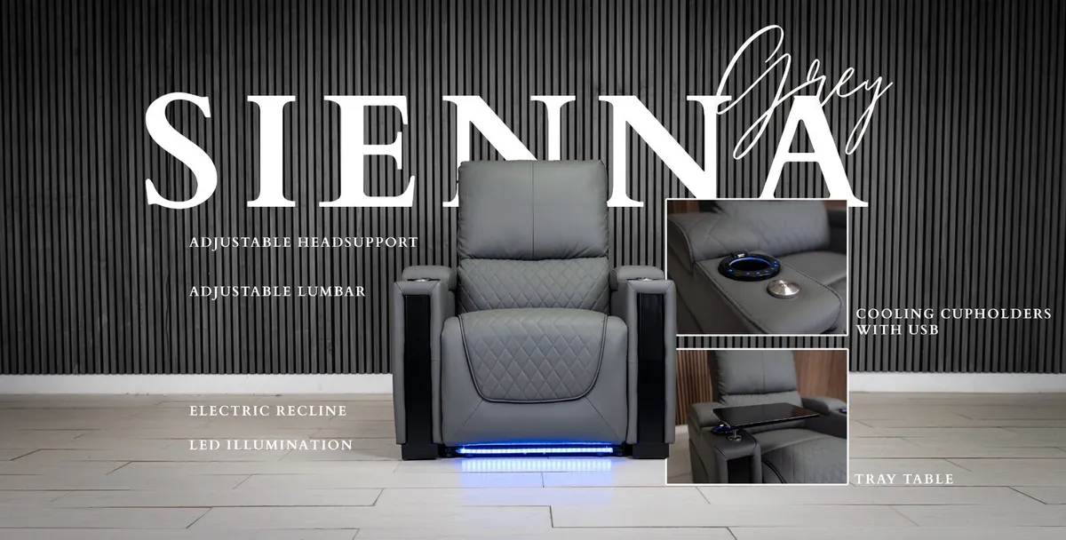 Sienna Armchair Electric Leather Reclining Chair - Image 1