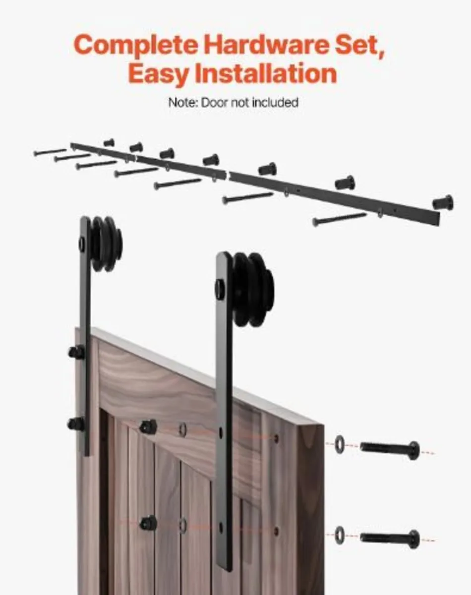 10FT Sliding Barn Door Hardware Kit - Image 2