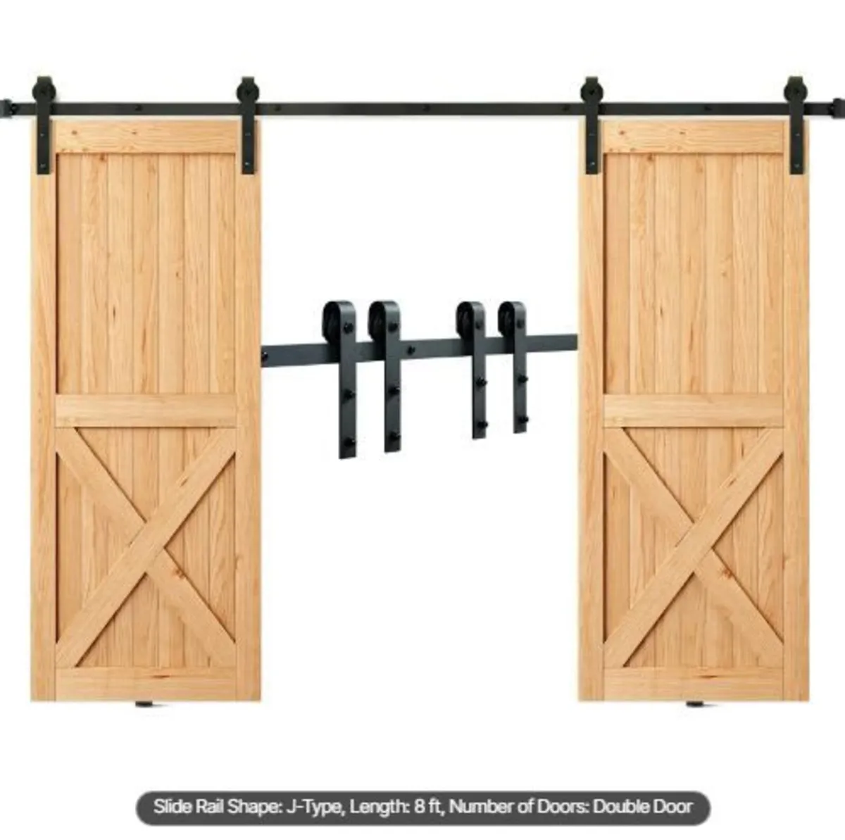 243.8 cm Sliding Barn Door Hardware Kit - Image 1
