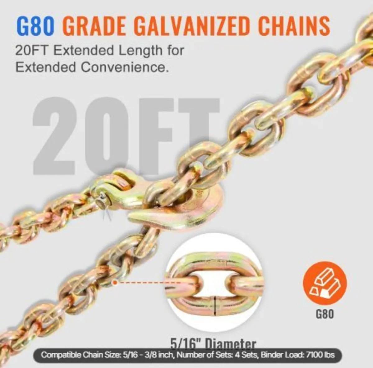 Ratchet Chain Binder, 0.8 - 0.9 cm - Image 2