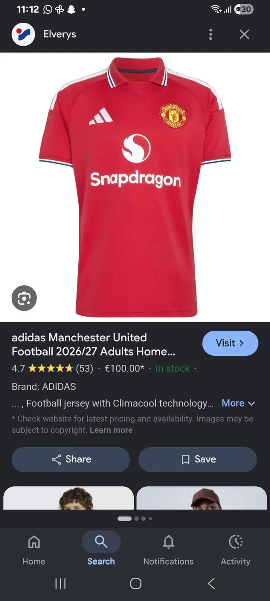 Manchester  United  Jersey - Image 2