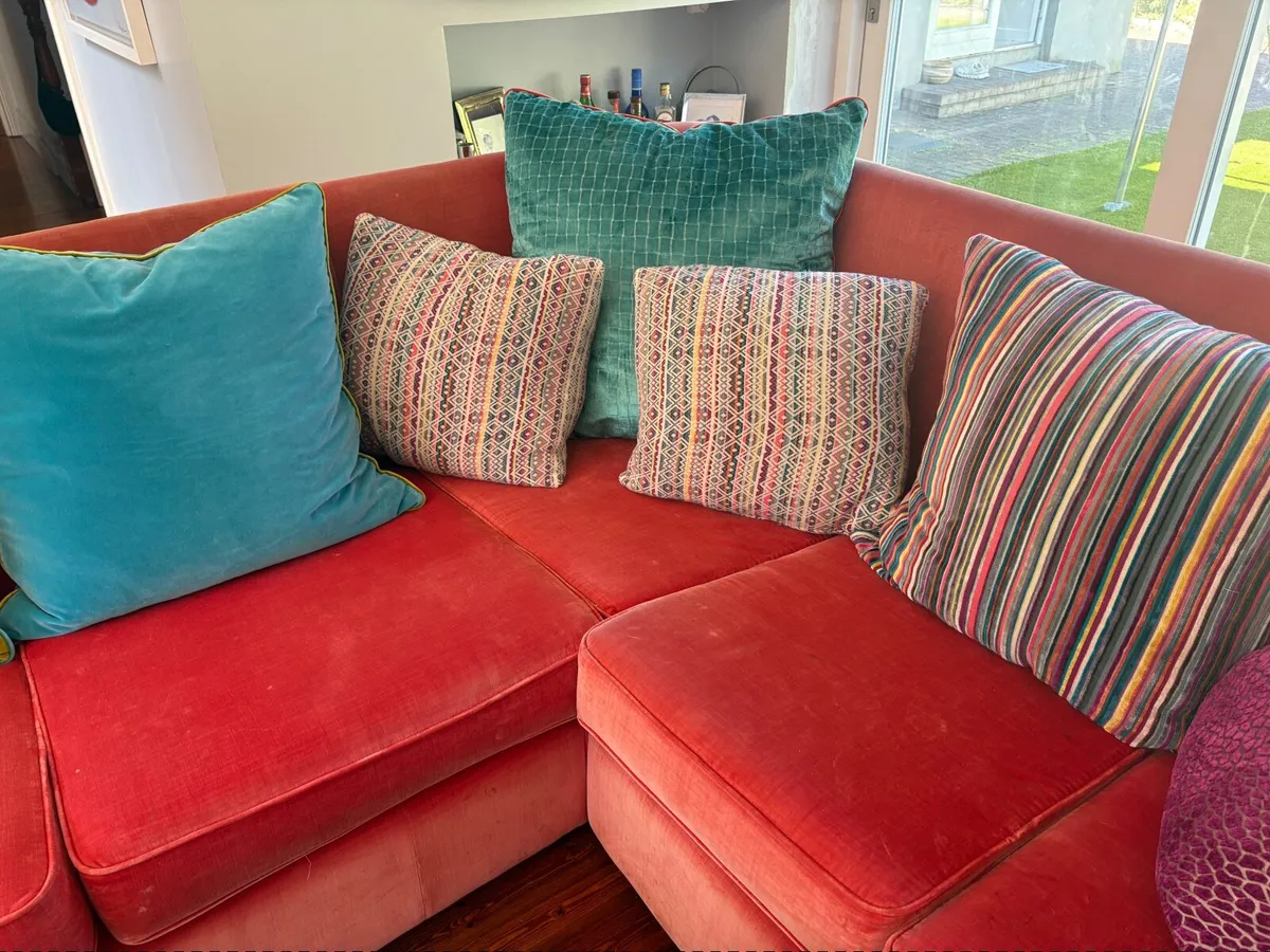 Bespoke L-shaped Sofa with Footstool - Image 2