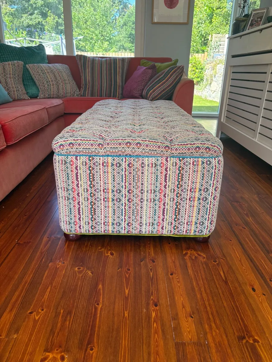 Bespoke L-shaped Sofa with Footstool - Image 3