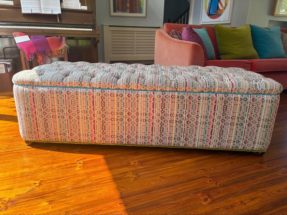 Bespoke L-shaped Sofa with Footstool - Image 4