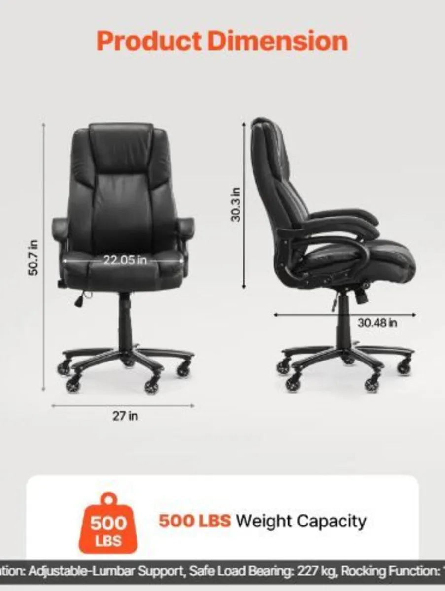 Executive Chair, High Back Office Chair - Image 2