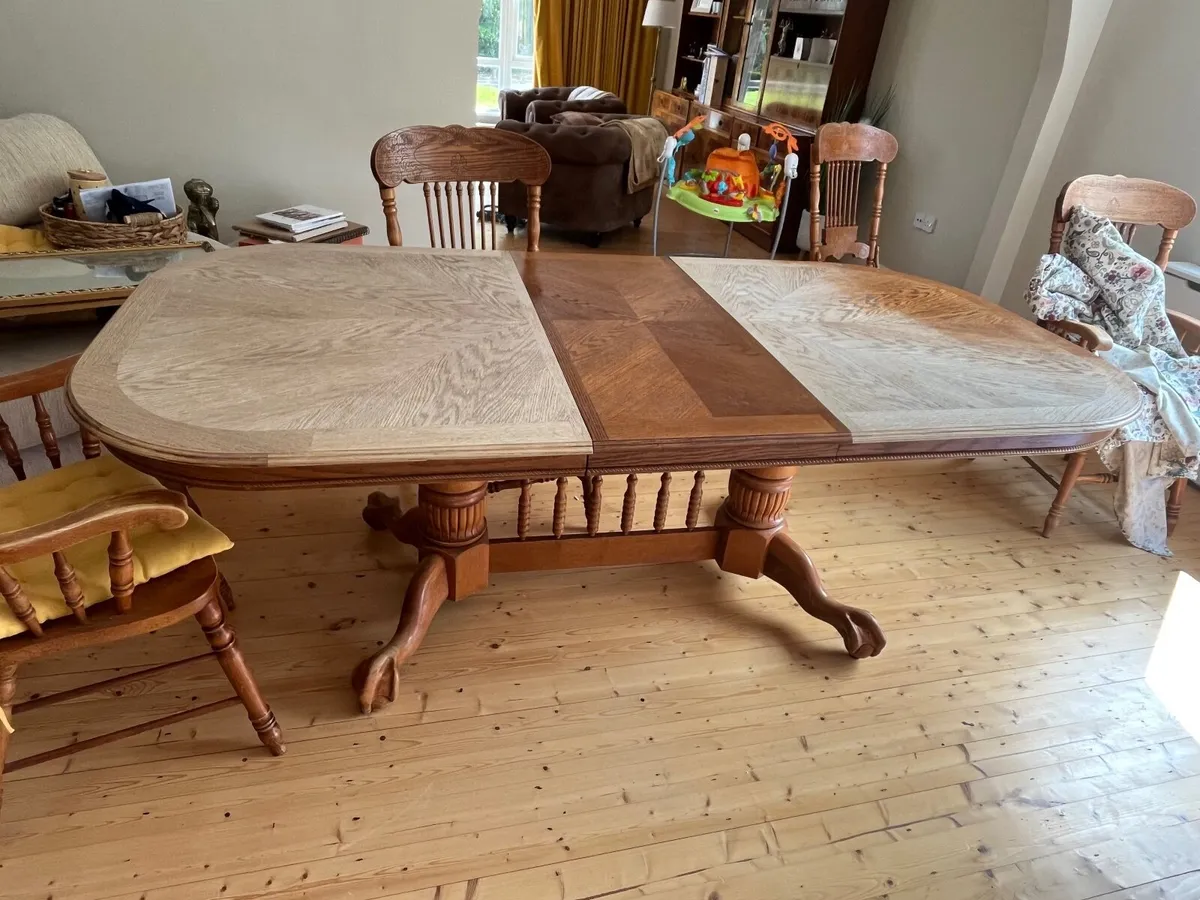 Oak Table and Chairs (6 x chairs) - Image 2