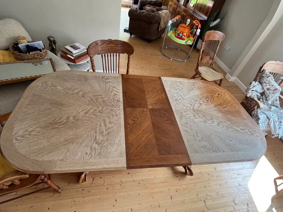 Oak Table and Chairs (6 x chairs) - Image 3