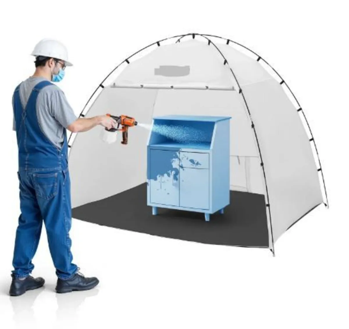Portable Paint Booth Tent, 2330 x 1720 x 1900mm - Image 1