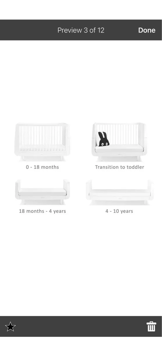 Cot and Change Table with drawers - Image 3