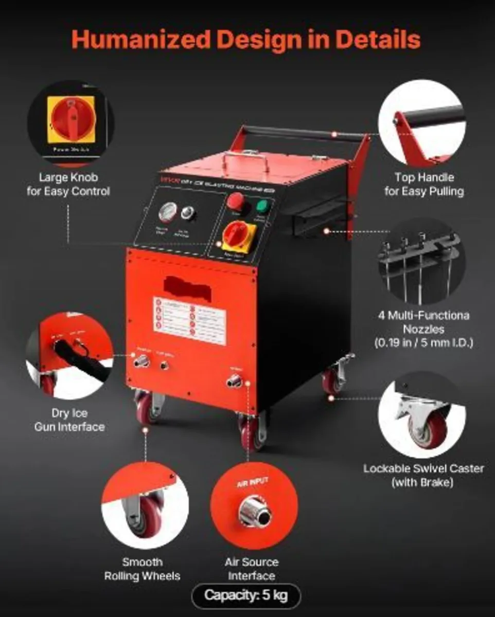 Dry Ice Blasting Machine, 11LBS (5KG) - Image 2