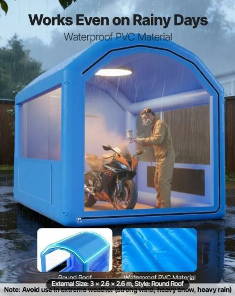 Inflatable Paint Booth, 3 x 2.6 x 2.6 m - Image 2