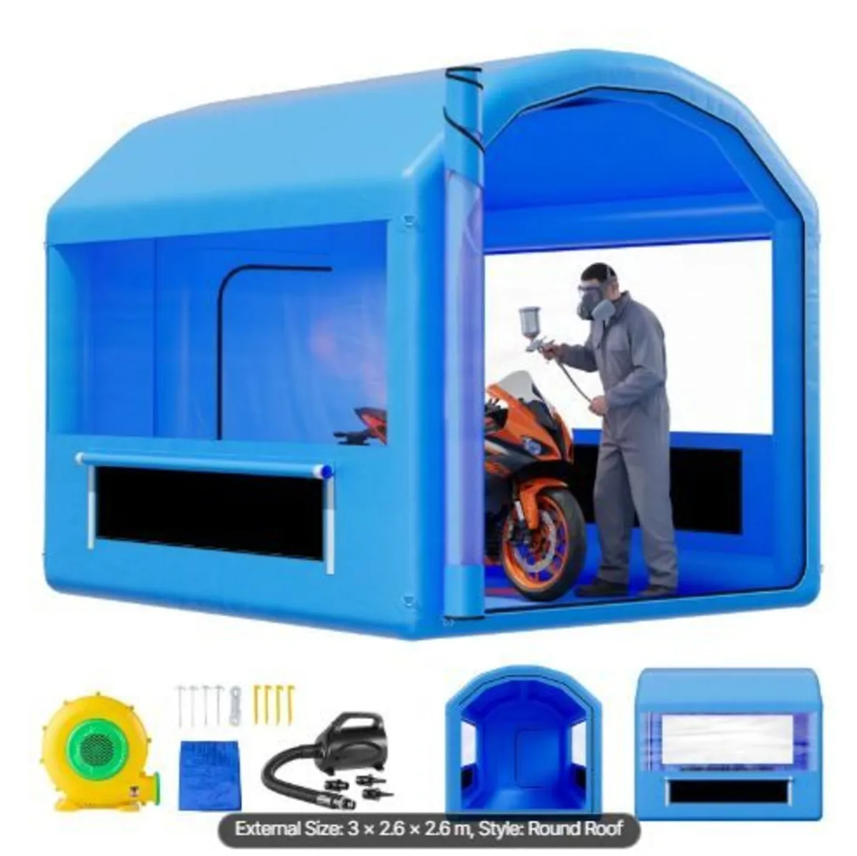 Inflatable Paint Booth, 3 x 2.6 x 2.6 m - Image 1
