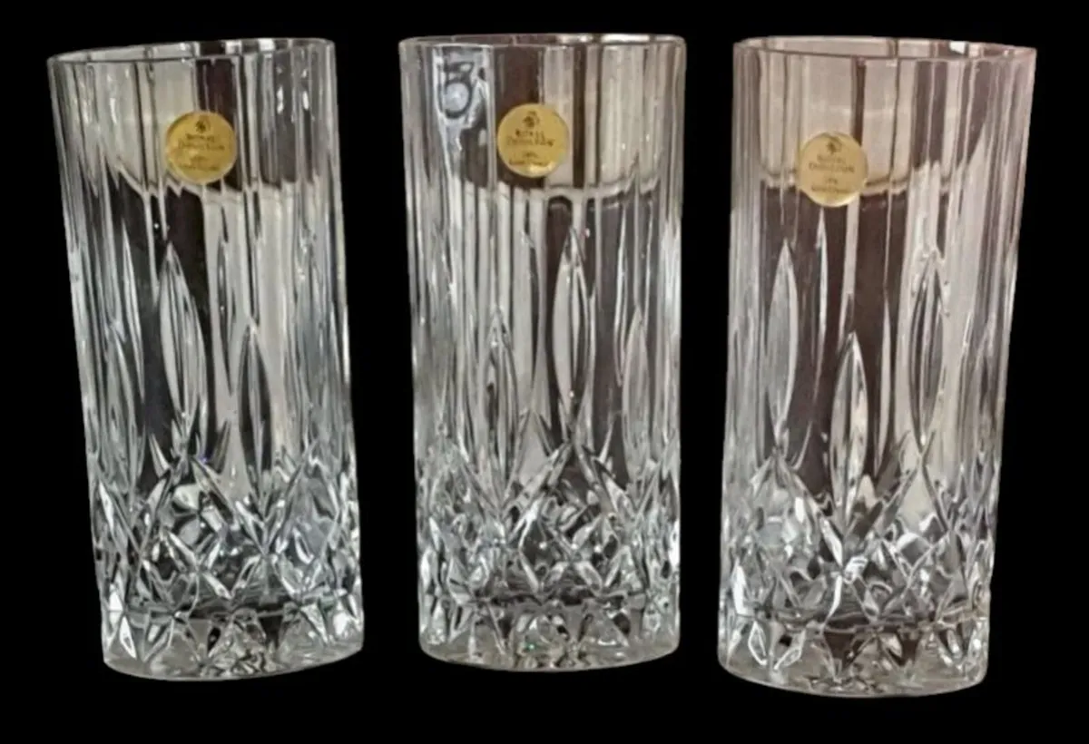Royal Doulton 24% Lead Crystal Tumblers Trilogy - Image 3