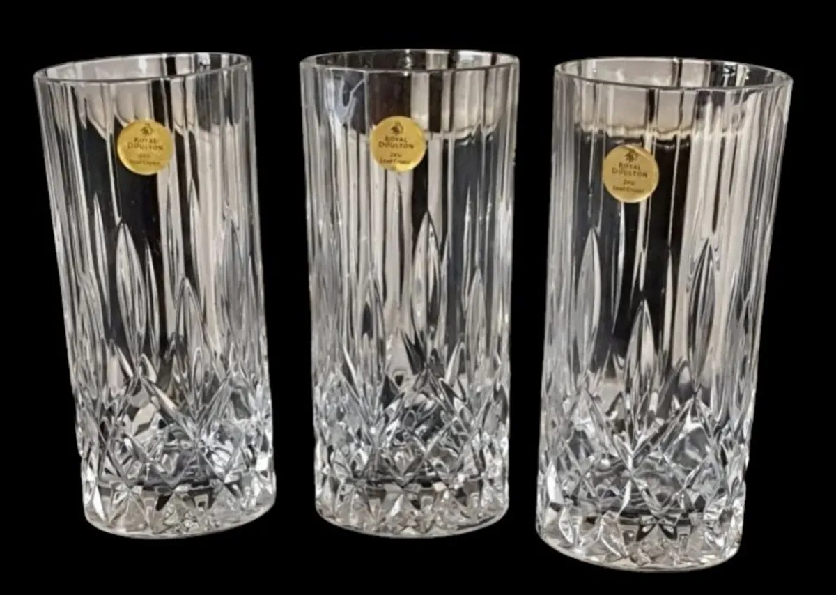 Royal Doulton 24% Lead Crystal Tumblers Trilogy - Image 2