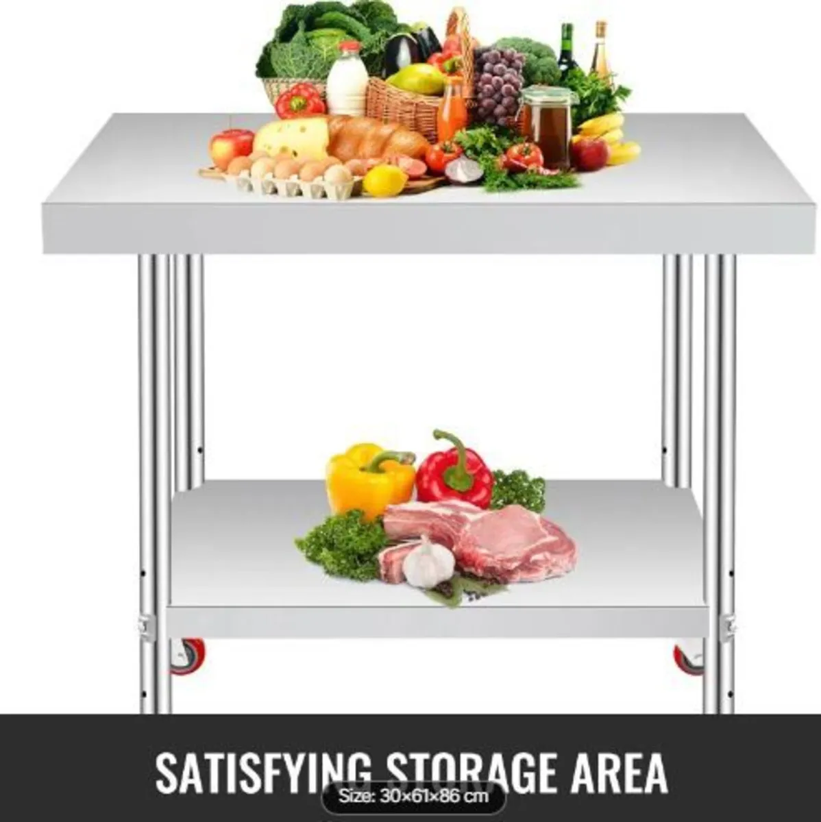 Stainless Steel Work Table, 61x91.5 cm - Image 2