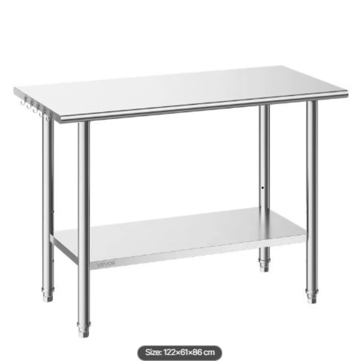 Stainless Steel Work Table, 61x122 cm - Image 3