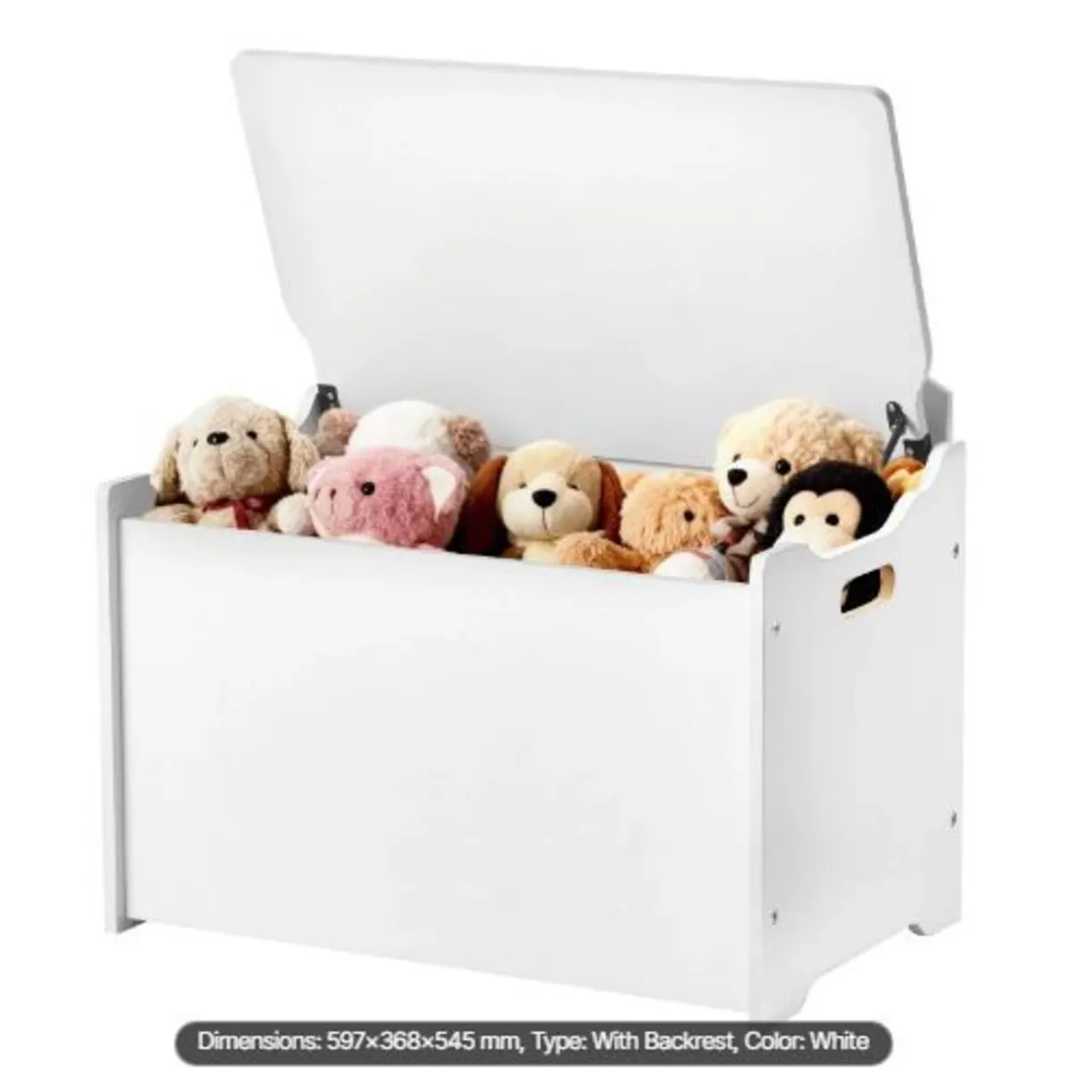 Kids Storage Bench, Wooden Toy - Image 1