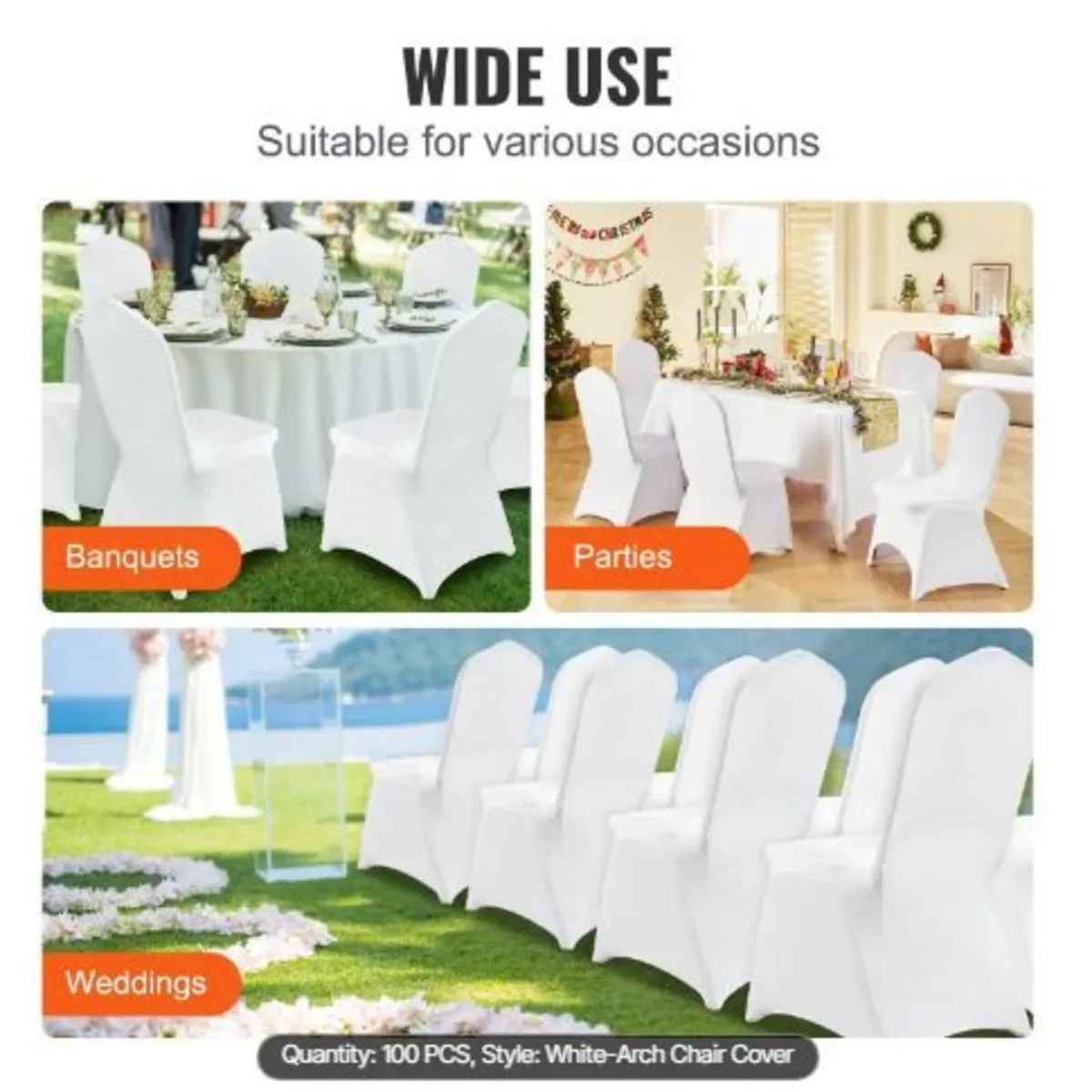 Stretch Spandex Folding Chair Covers - Image 1