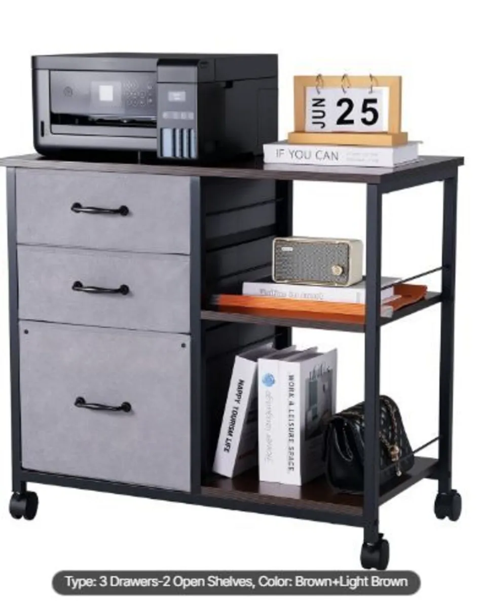 Metal File Cabinet, Mobile Filing Cabinet - Image 3