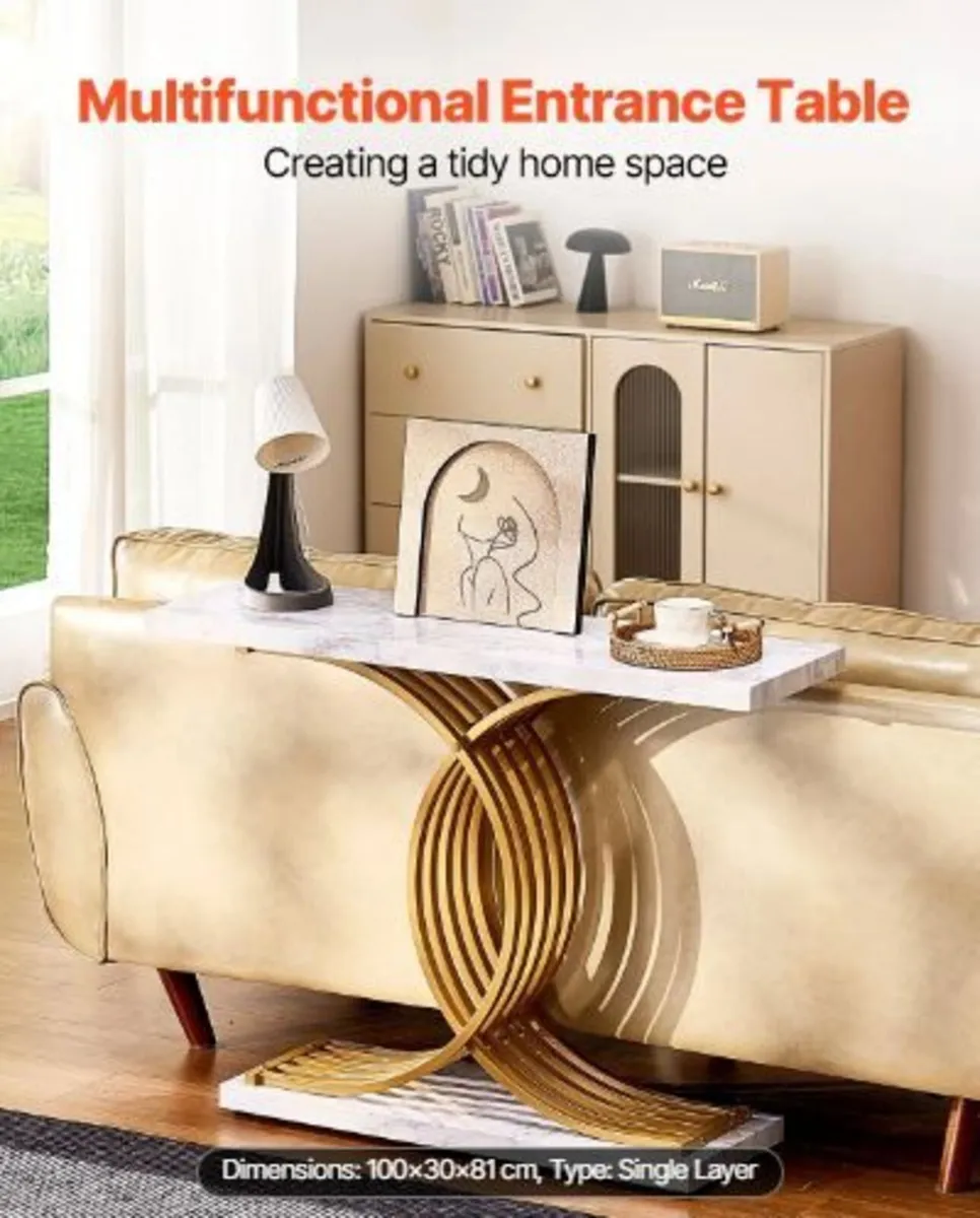 Narrow Console Sofa Table, 39.4 inches - Image 4