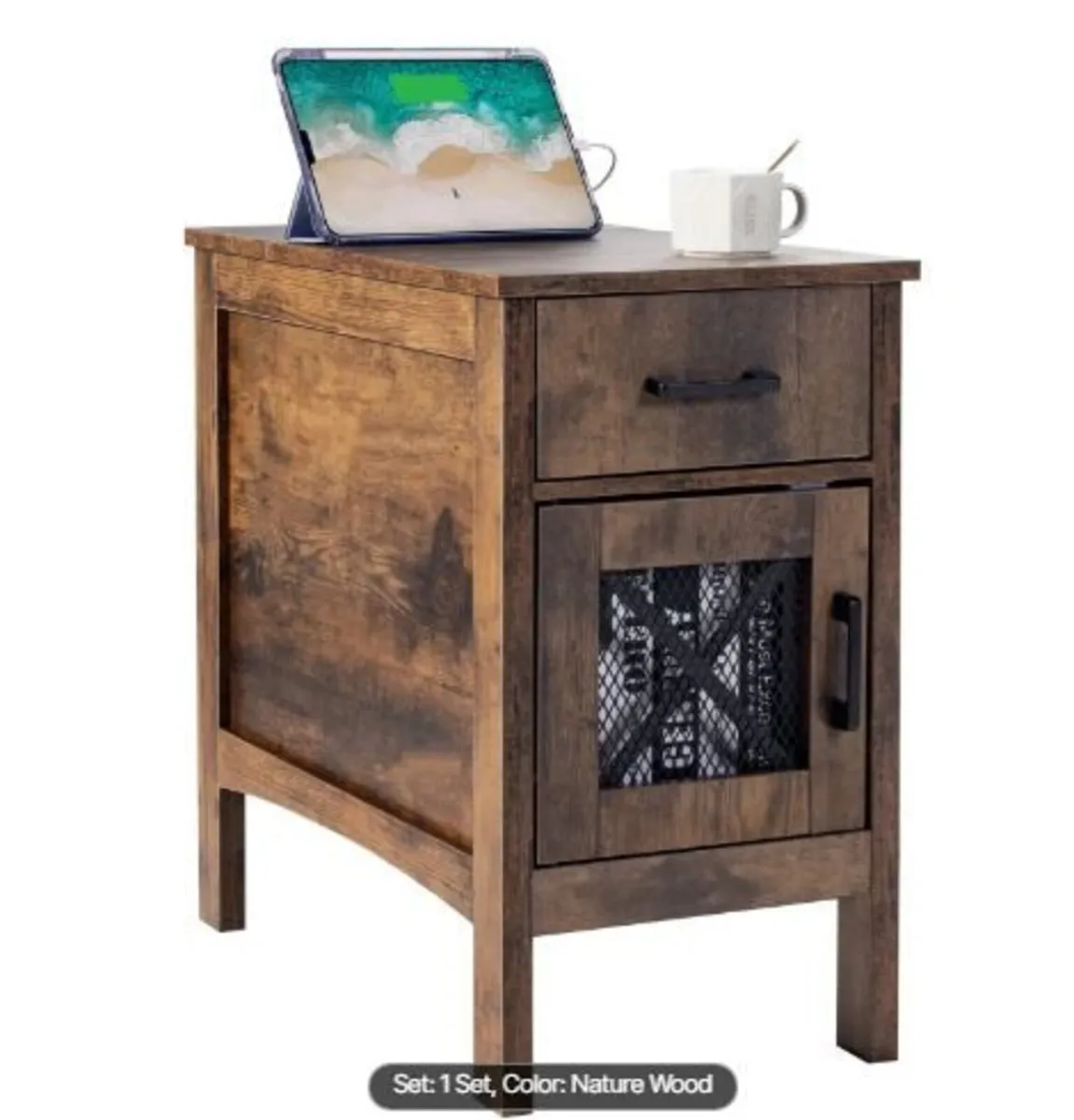 Farmhouse End Table, Night Stand - Image 4