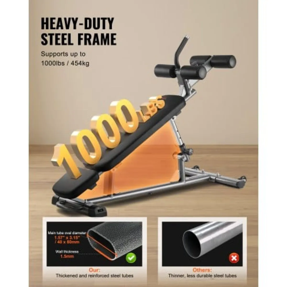 Sit Up Bench, Decline Ab Bench with Reverse Crunch - Image 2