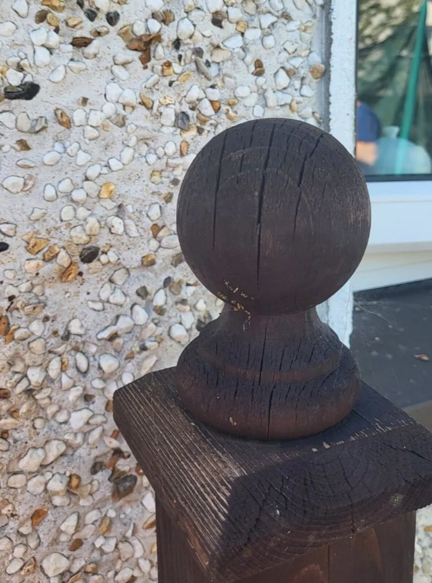 Decking - Wooden Post Cap & Ball Finial - Image 2