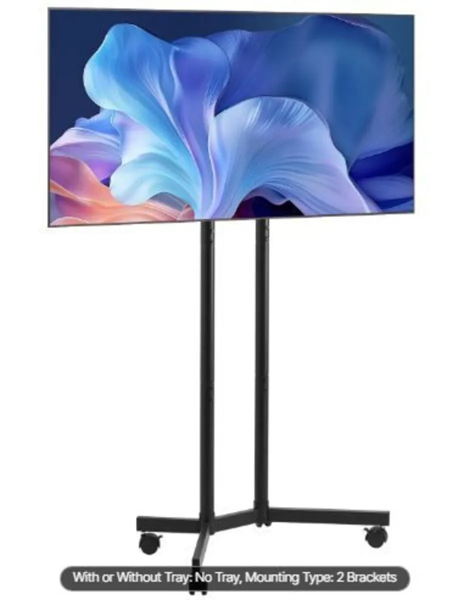 Rolling TV Stand, Mobile TV Cart - Image 4