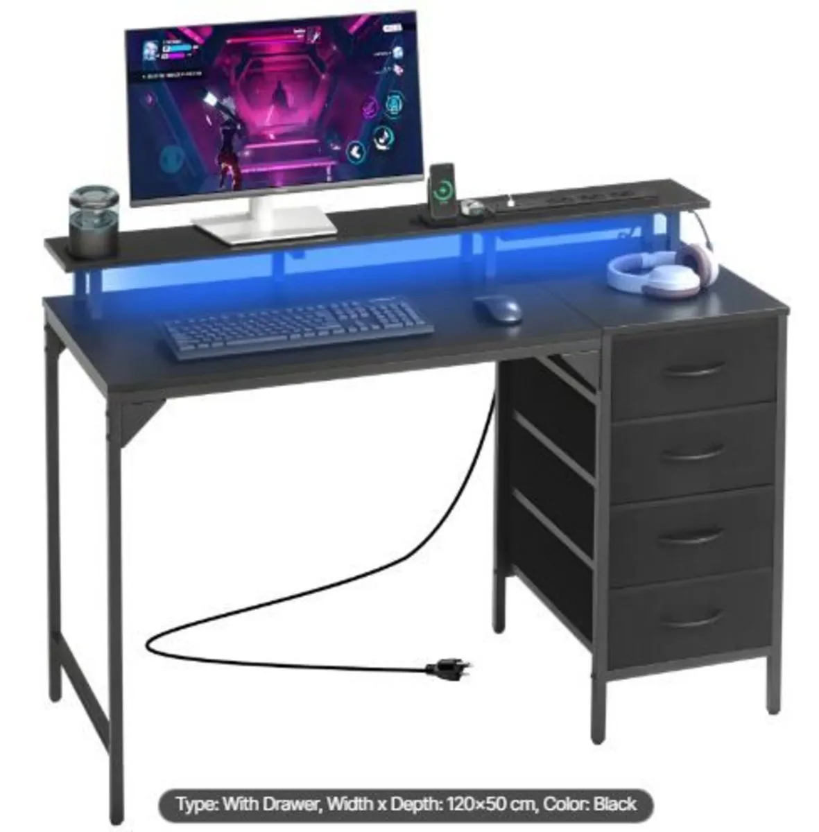 120 cm Computer Desk with Smart - Image 3