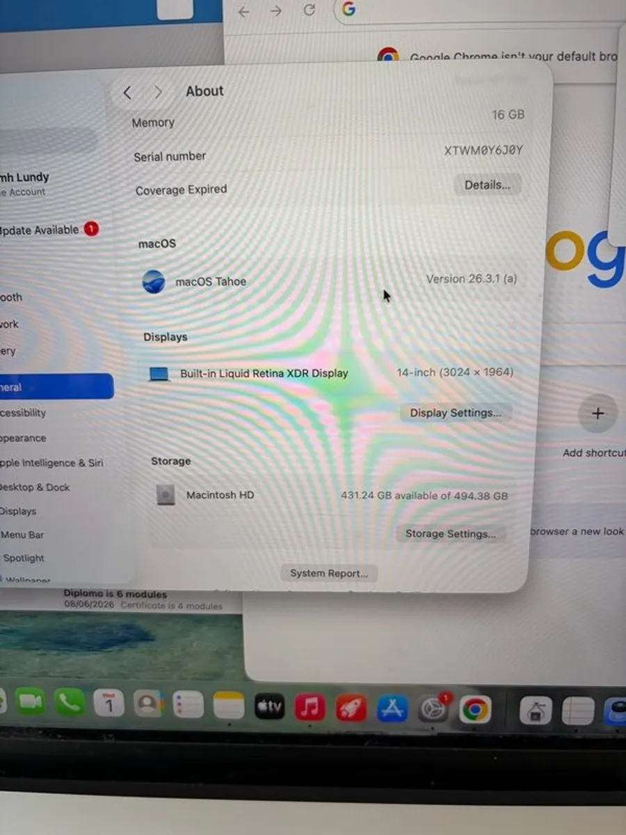 MacBook Pro M1- 16GB 512SSD Excellent Condition - Image 2
