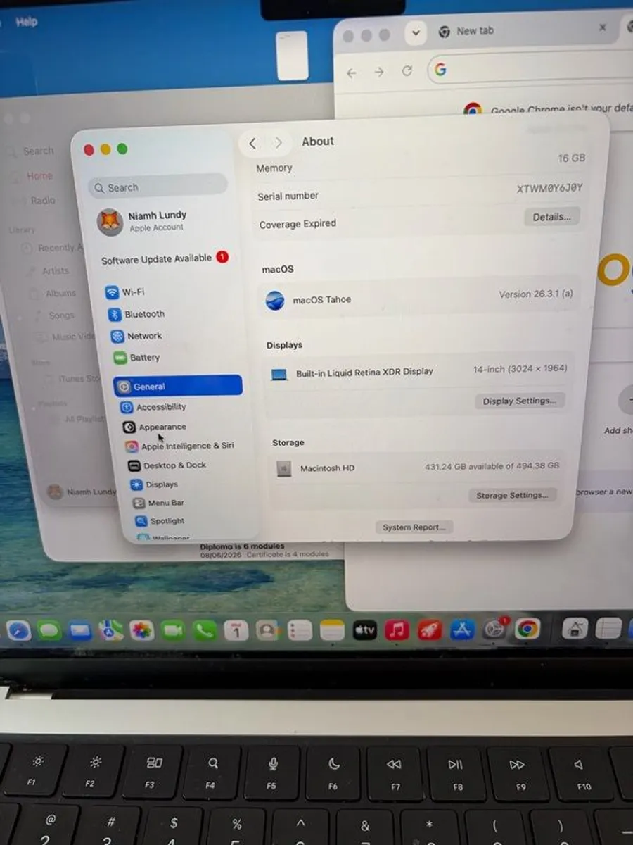 MacBook Pro M1- 16GB 512SSD Excellent Condition - Image 4