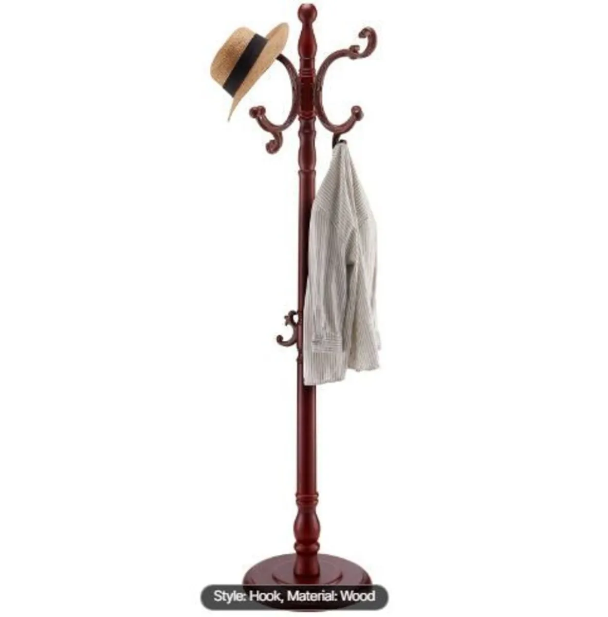 Coat Rack Freestanding, Wooden Coats Rack - Image 4