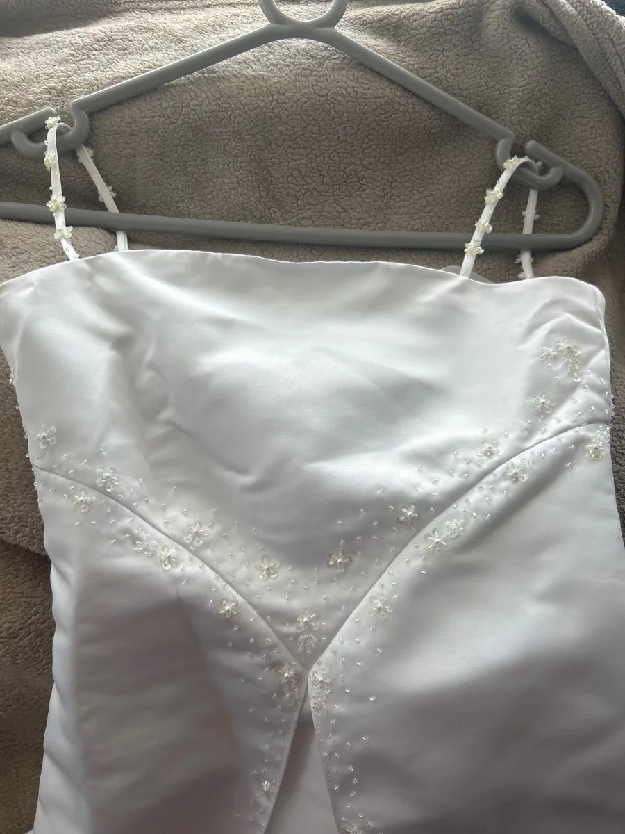 White Satin Dress - Image 2