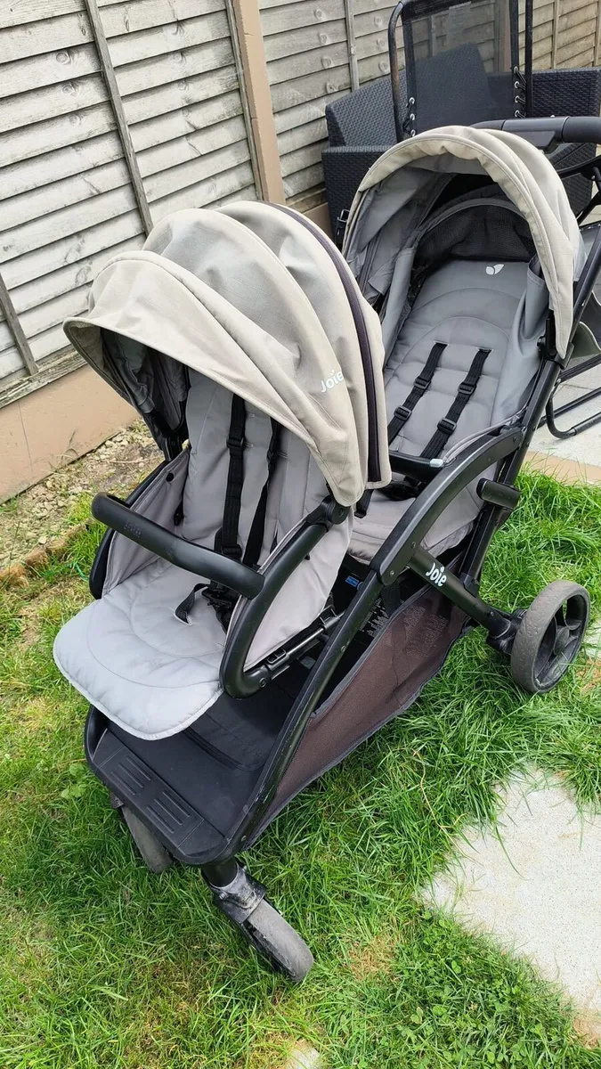 Double Stroller with Rain Cover - Image 1
