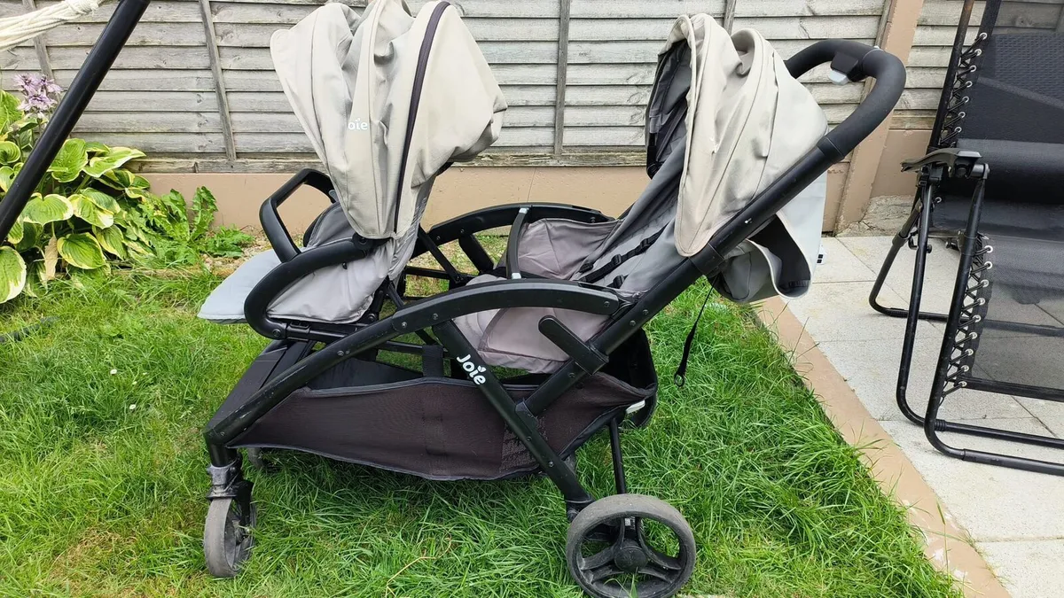 Double Stroller with Rain Cover - Image 2
