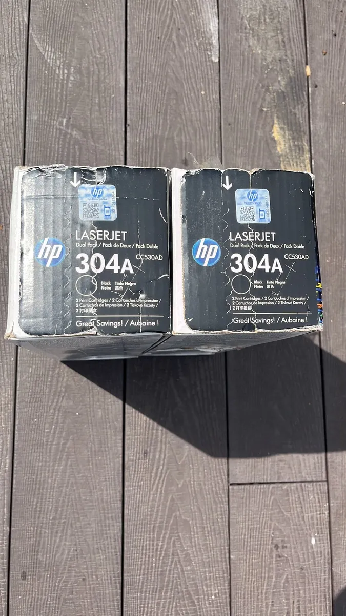 HP CC530AD double box of two Black Toners - Image 1