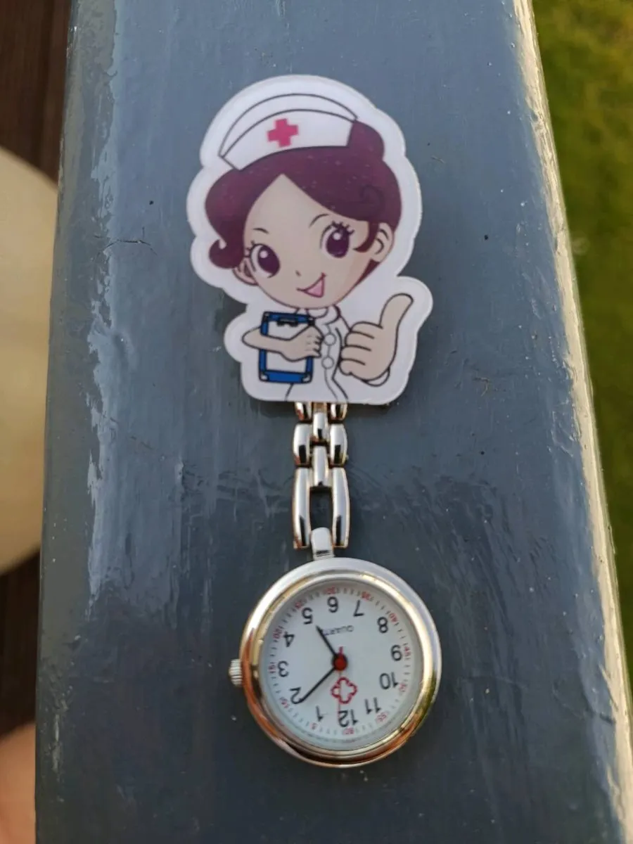 cartoon chibi nurse fob watch - Image 1
