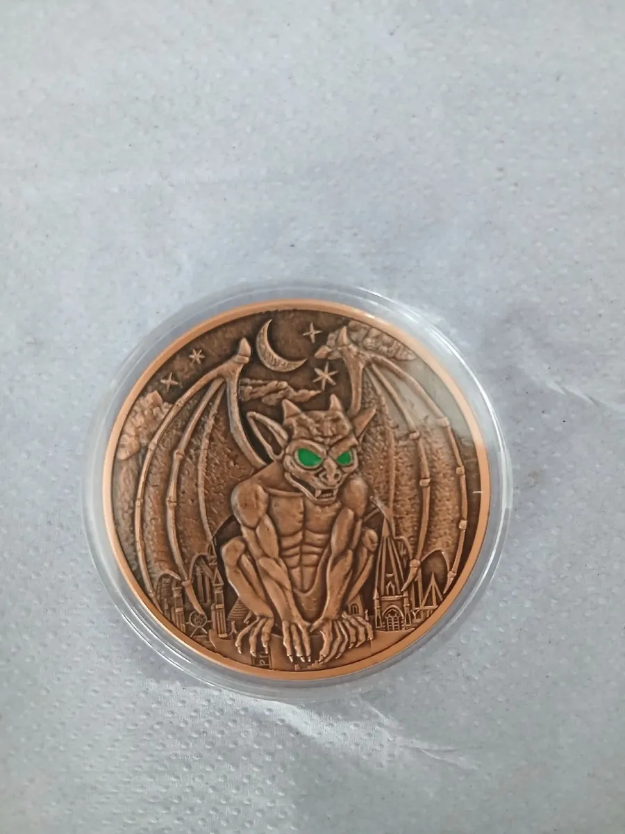 5oz .999 Fine Copper Gargoyle Round - Image 3