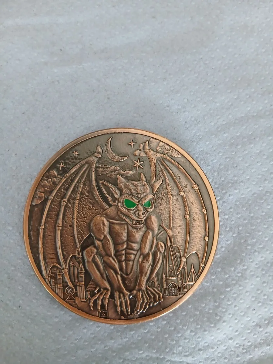 5oz .999 Fine Copper Gargoyle Round - Image 4