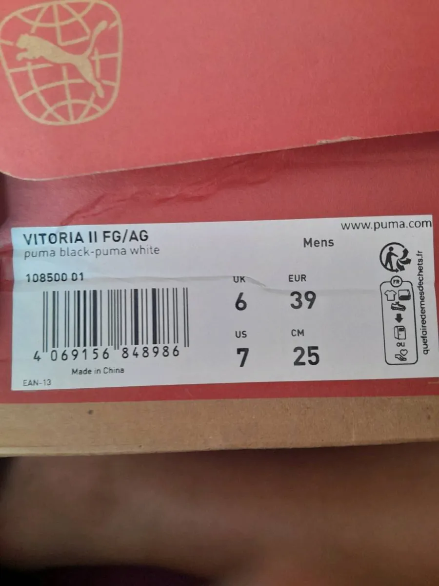 VITORIA II FG/AG Puma black and white - Image 1