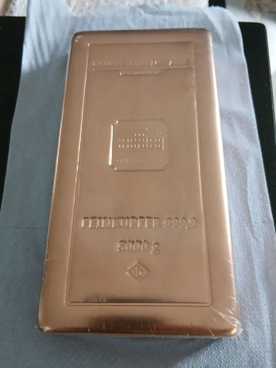 Geiger Edelmetalle 5kg 999.9 Fine Copper Bar - Image 2