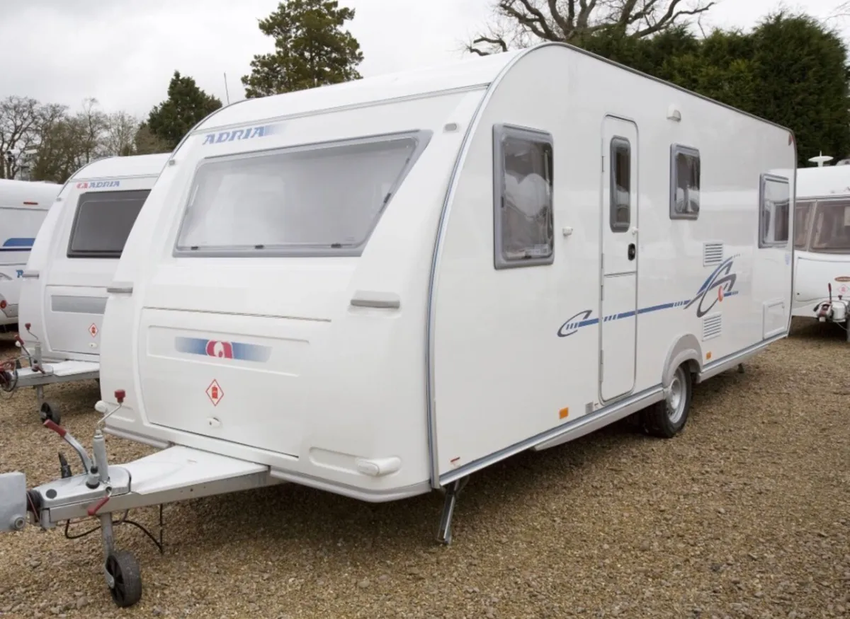 Adria 6 berth fixed bed single axle Caravan - Image 1