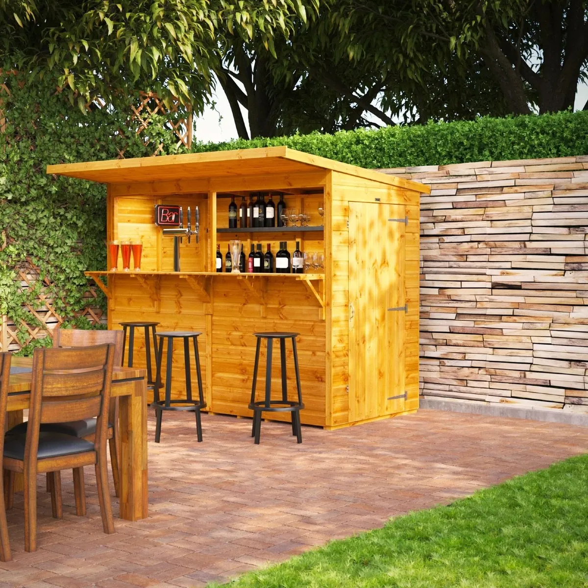 🍻 10x4 Timber Garden Pub Bar/ Shop Sheds In Stock - Image 1