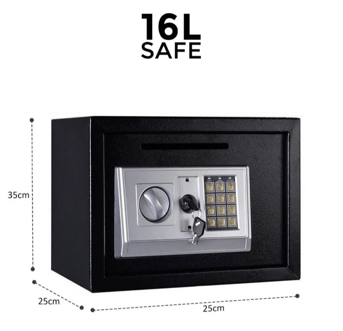 16L Electronic Safe 25x25x35cm NEW - Image 1