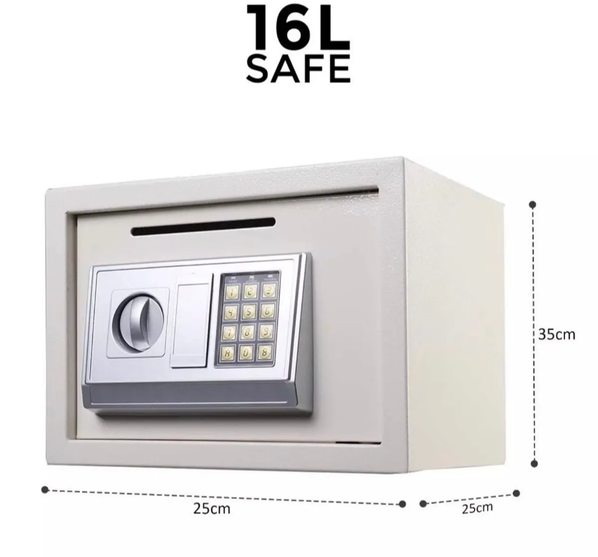 16L Electronic Safe 25x25x35cm NEW - Image 4