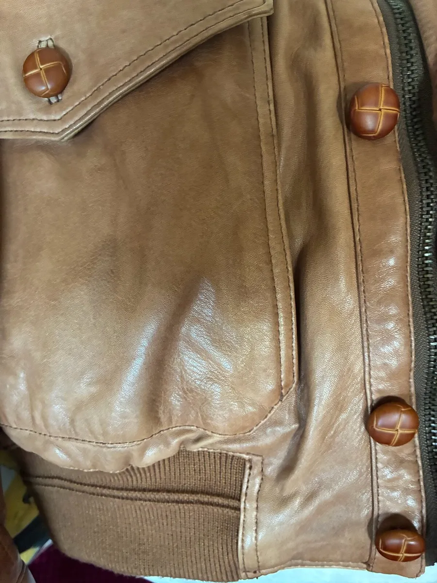 Massimo Dutti Leather Jacket - Image 4