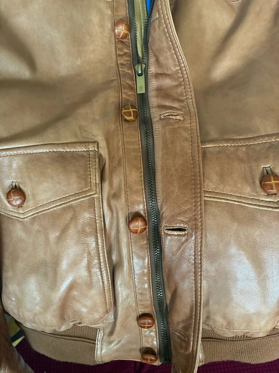 Massimo Dutti Leather Jacket - Image 3