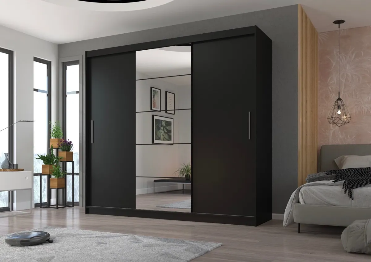 Sliding Doors Wardrobe ERWIN 235cm White *FREE DEL - Image 2