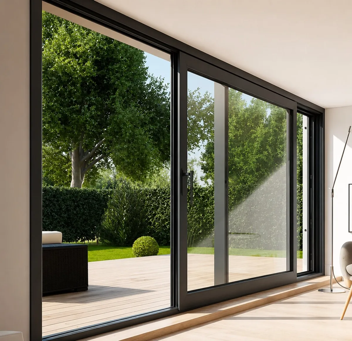 Anthracite grey 3000x2100 aluminium lift and slide - Image 1